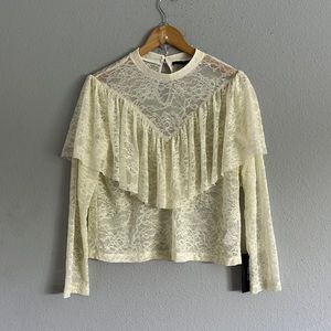 Zara Lace Blouse Size L